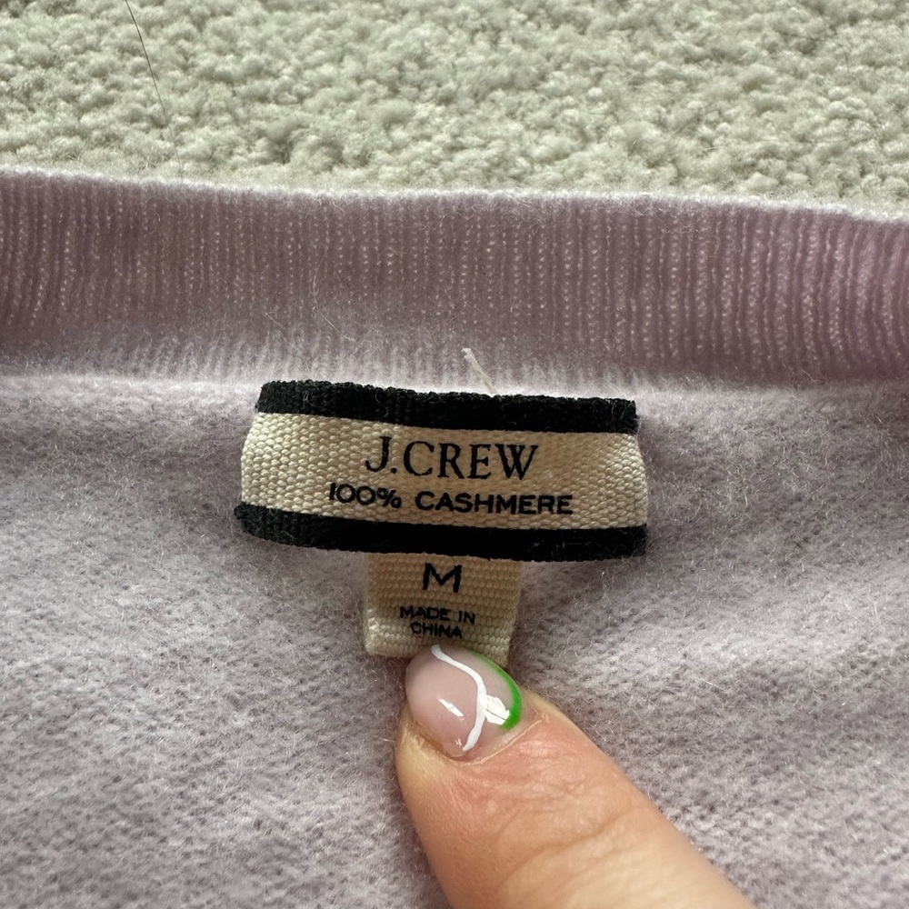 J. Crew Light Purple Cashmere Sweater - Picture 2 of 6